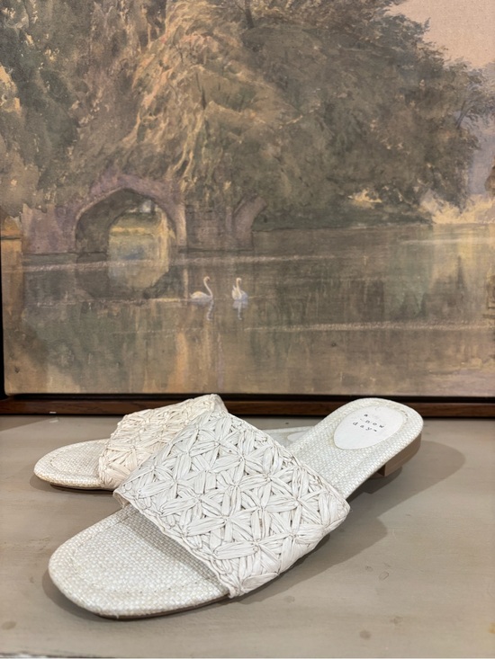 a new day Shoes - a new day Woven Slide Sandals in Off-White